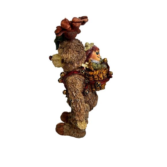 Boyds Bears Resin Ivy Mooselbeary Figurine Christmas Shoebox Bear - Picture 3 of 8
